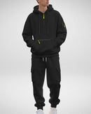 Tvådelad träningsoverall med fleece inuti