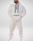 Tvådelad träningsoverall med fleece inuti