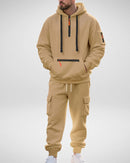 Tvådelad träningsoverall med fleece inuti