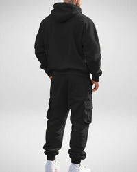 Tvådelad träningsoverall med fleece inuti