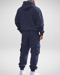 Tvådelad träningsoverall med fleece inuti