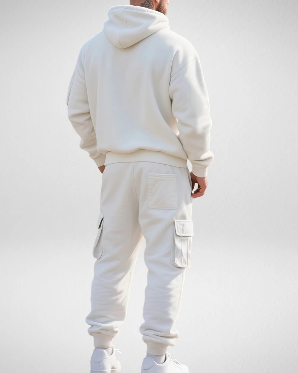 Tvådelad träningsoverall med fleece inuti