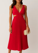 Ella-klänning med V-ringning och bar rygg