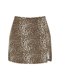 Leopardmönstrad kjol