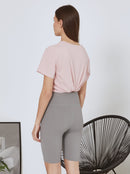 Sportiga smala shorts med hög midja