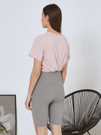 Sportiga smala shorts med hög midja