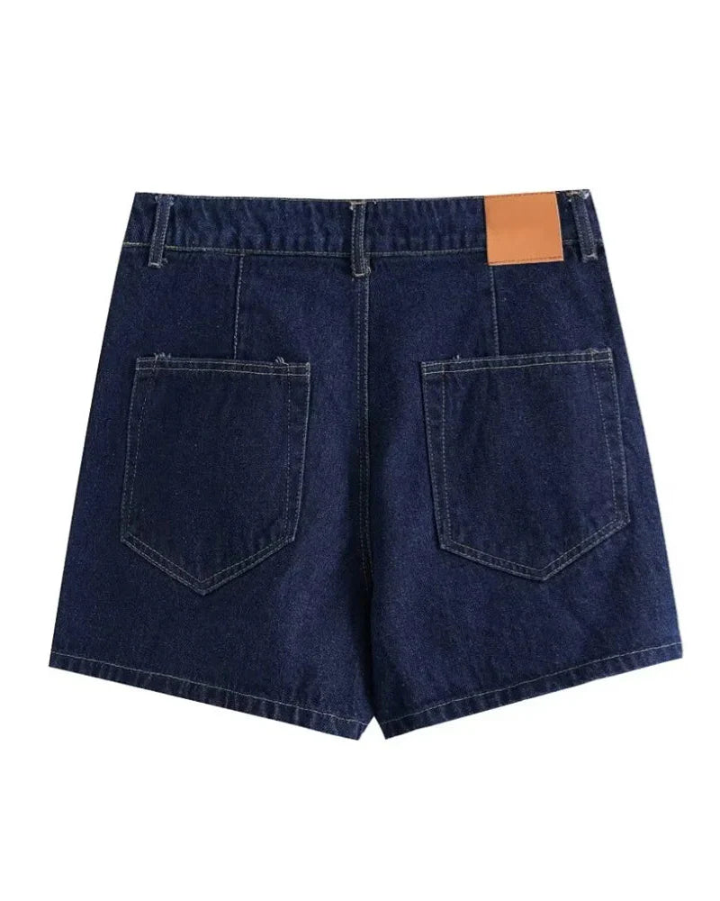 Jeansshorts med ficka