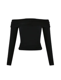 Snygg topp med off-shoulder-mönster och utskärning baktill