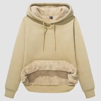 Sherpa-hoodie med premiumfleece på insidan och känguruficka