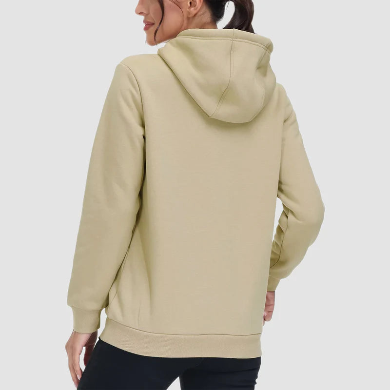 Sherpa-hoodie med premiumfleece på insidan och känguruficka