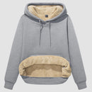 Sherpa-hoodie med premiumfleece på insidan och känguruficka
