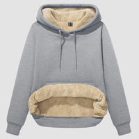 Sherpa-hoodie med premiumfleece på insidan och känguruficka