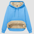 Sherpa-hoodie med premiumfleece på insidan och känguruficka