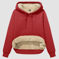 Sherpa-hoodie med premiumfleece på insidan och känguruficka