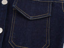 Ärmlös miniklänning i smal denim