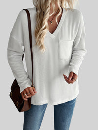 V-ringad tröja, avslappnad stil