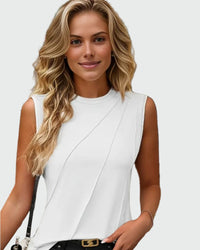 Vivy sleeveless round neck T-shirt