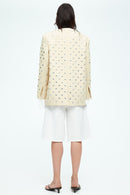 Dilaraa beige avslappnad långärmad jacka