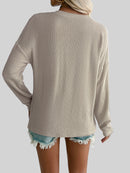 V-ringad tröja, avslappnad stil