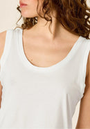 Enkel tank top i bomullsblandning