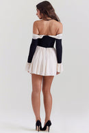 Off shoulder långärmad minidress