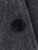 Andiaaa grå ulljacka, kort med dubbla rader knappar