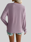 V-ringad tröja, avslappnad stil