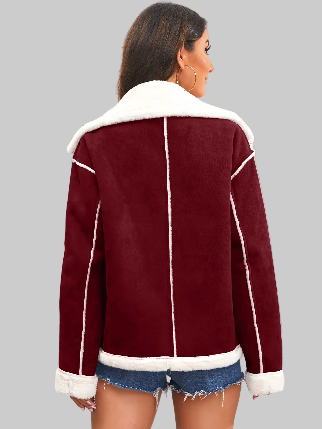 NYLA tjock vinterjacka med långa ärmar