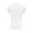 Kort smal t-shirt med rund hals