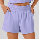 Högmidjade sportshorts med ficka