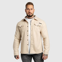 Arlo beige jacka med knappar och långa ärmar