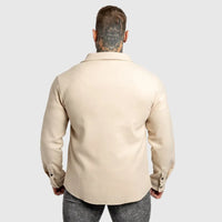 Arlo beige jacka med knappar och långa ärmar