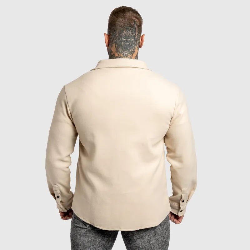 Arlo beige jacka med knappar och långa ärmar