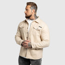 Arlo beige jacka med knappar och långa ärmar