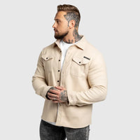 Arlo beige jacka med knappar och långa ärmar