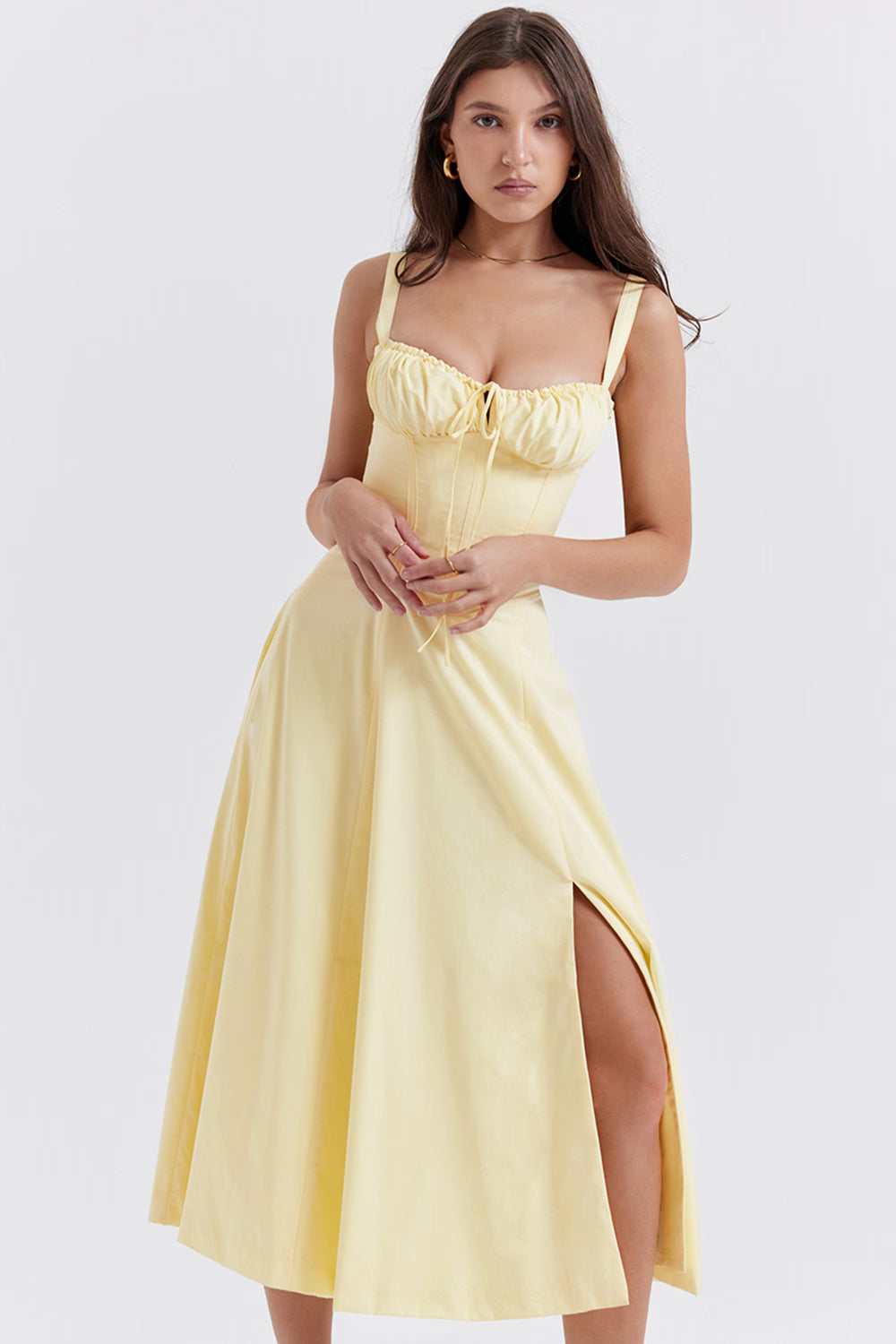 Esme buttercup bustier midi-sommarklänning