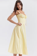 Esme buttercup bustier midi-sommarklänning