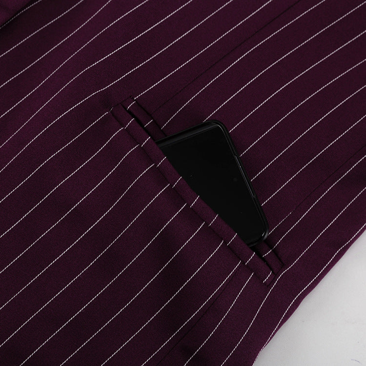 Lös elegant randig blazer