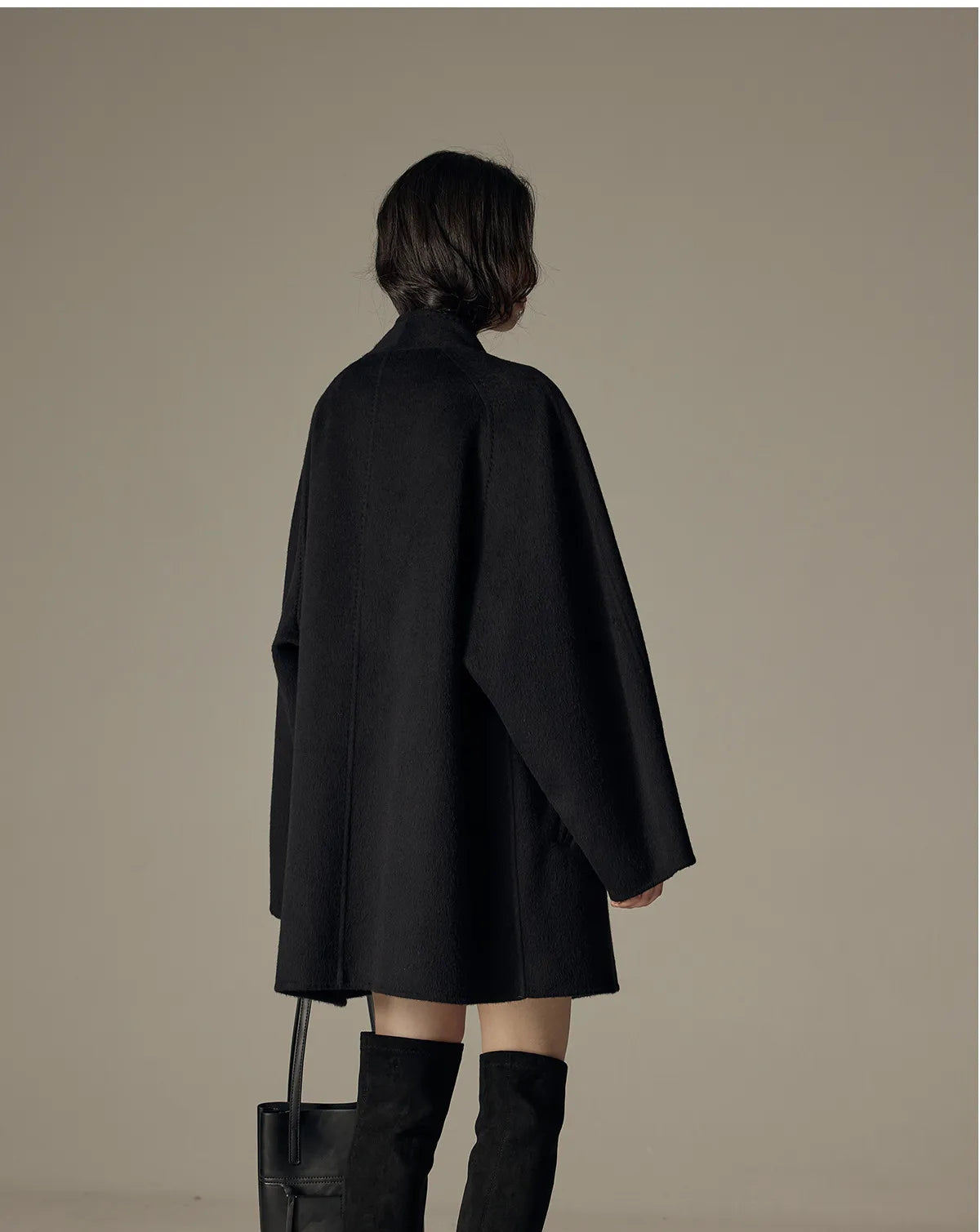 Veronny elegant höstkappa med dubbla rader knappar