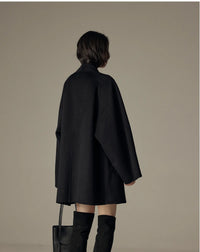 Veronny elegant höstkappa med dubbla rader knappar