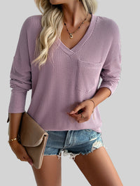 V-ringad tröja, avslappnad stil