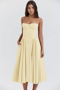 Anne Bustier midiklänning med volanger