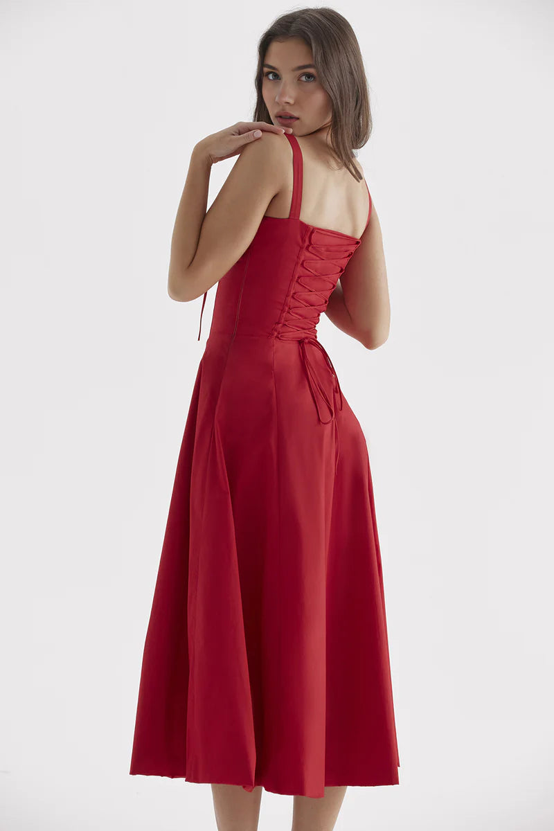 Mavie bustier midiklänning