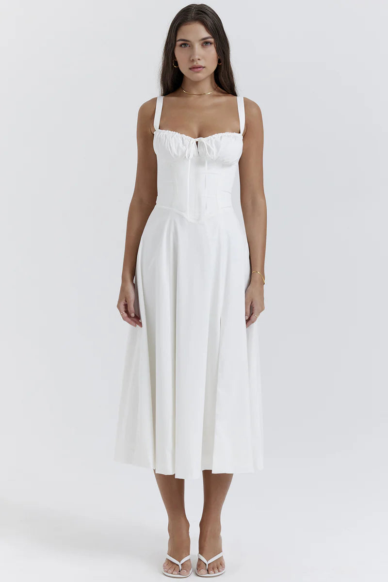 Mavie bustier midiklänning