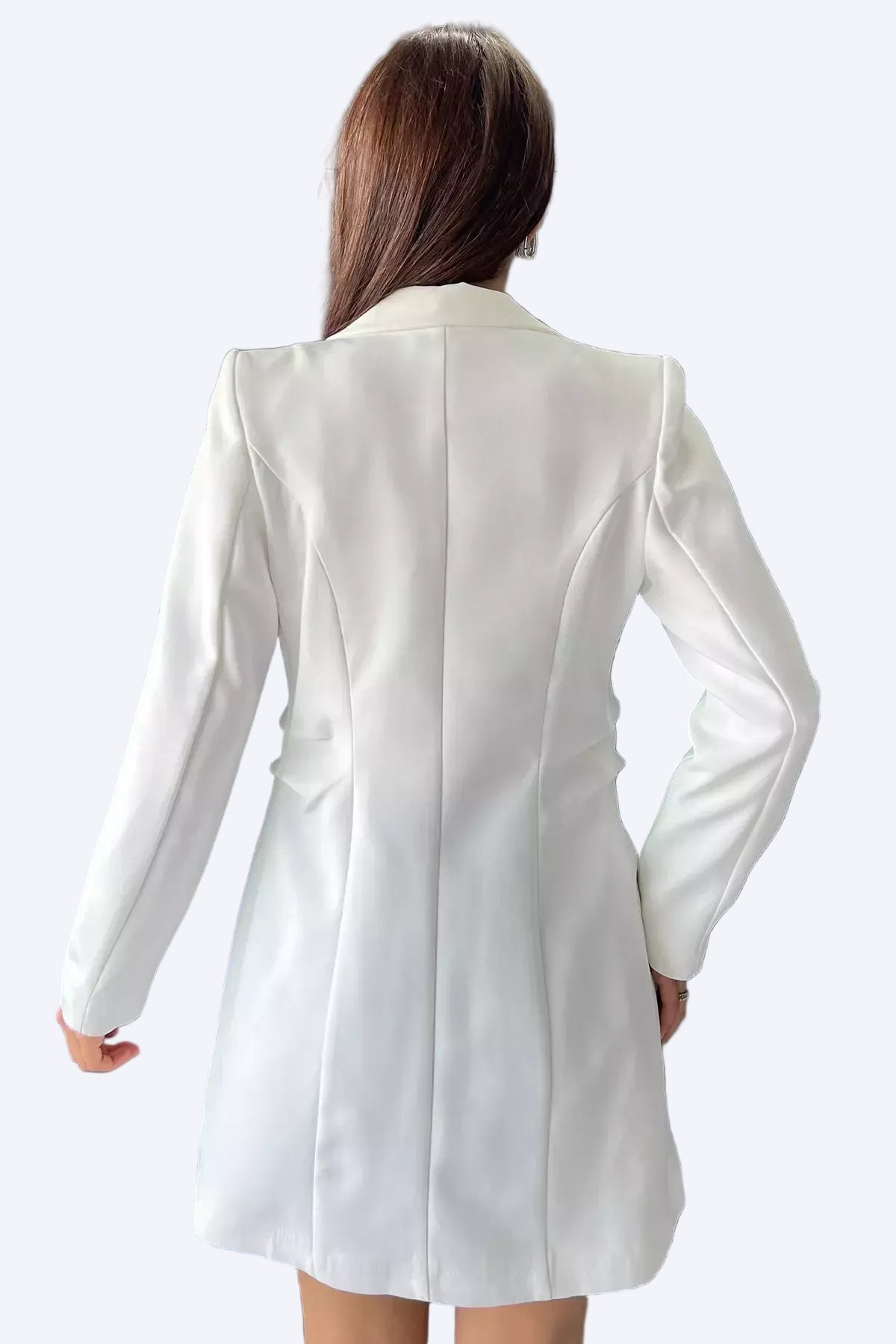 Lory Vit jacka med knapp och v-ringning