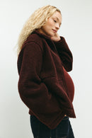 Fleecejacka med dragkedja och slag, med fickor