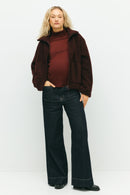 Fleecejacka med dragkedja och slag, med fickor