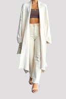 Tayya lång vit kofta