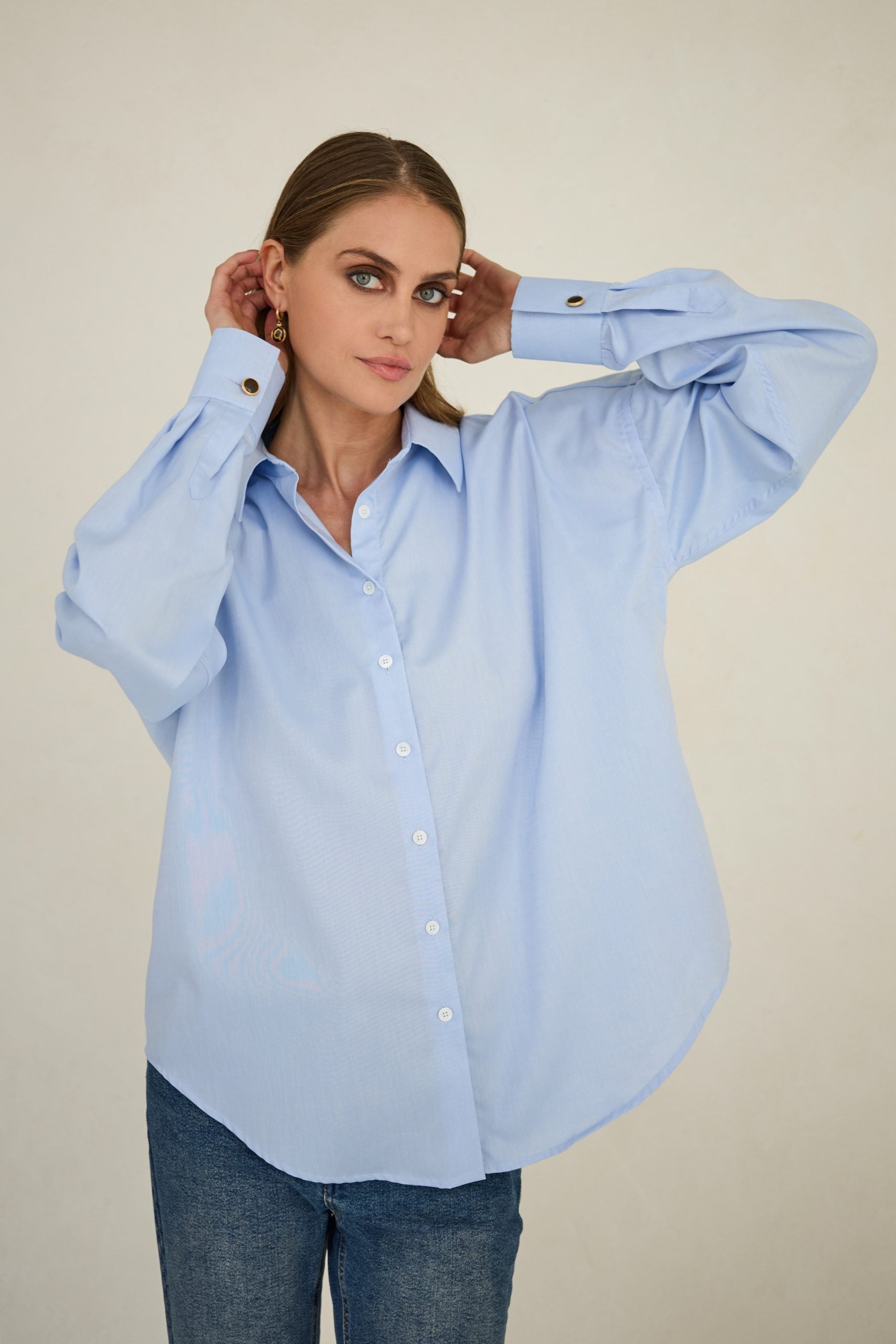 Elegant Elaa button-down skjorta