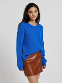 Tröja med lång ärm och rund hals